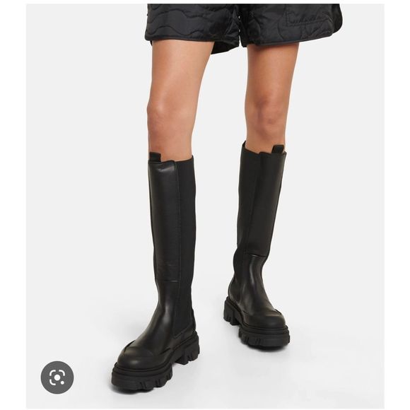 Ganni Shoes - Ganni knee Chelsea boots